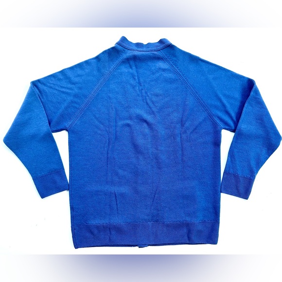 Windsor House 100% Wool Blue Cardigan Sweater, England, 38, M - Picture 6 of 11